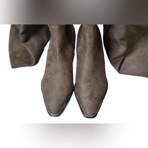 Marc Fisher Yakima Brown Suede Over the Knee Boots, Size 7 - Picture 2 of 9